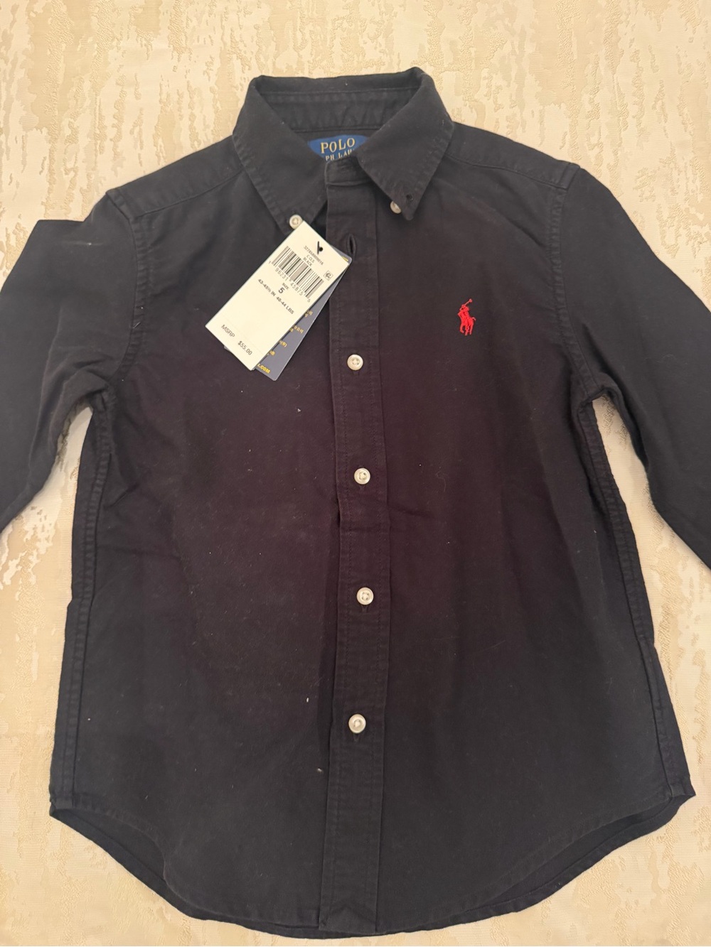 Polo Ralph Lauren Black Button-Down Shirt with Red Pony brand new with tags